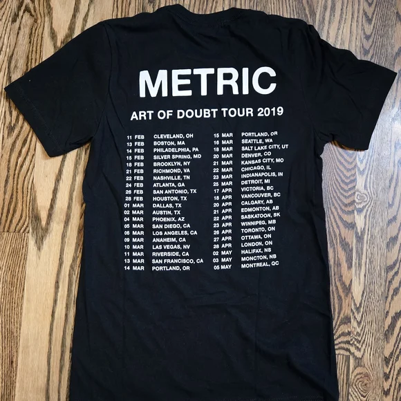 Metric Art Of Doubt Tour 2019 T-shirt - Picture 2 of 3